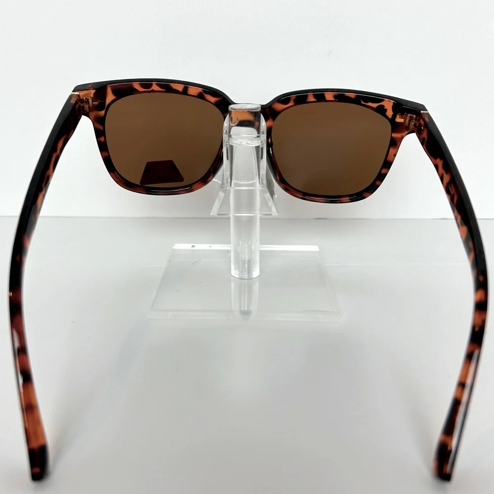 Sunglasses Women's Leopard/Brown Oversized Polarized Square Shades NEW